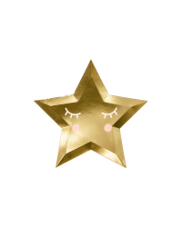 Plates Little Star - Star, golden, 27cm (1 pkt / 6 pc.)