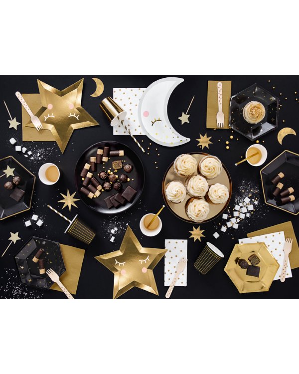 Plates Little Star - Star, golden, 27cm (1 pkt / 6 pc.)