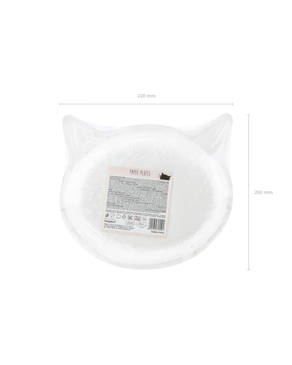 Plates Cat,  22x20cm (1 pkt / 6 pc.)