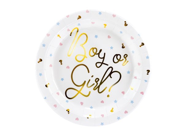 Plates Boy or Girl, 23 cm. (1 pkt / 6 pc.)