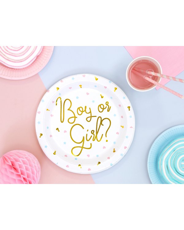 Plates Boy or Girl, 23 cm. (1 pkt / 6 pc.)