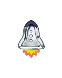 Paper plates Space Party - Rocket, 21.5x29.5cm. (1 pkt / 6 pc.)