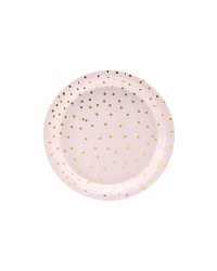 Plates Polka Dots, light pink, 18cm (1 pkt / 6 pc.)