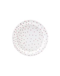 Plates Polka Dots, white, 18cm (1 pkt / 6 pc.)