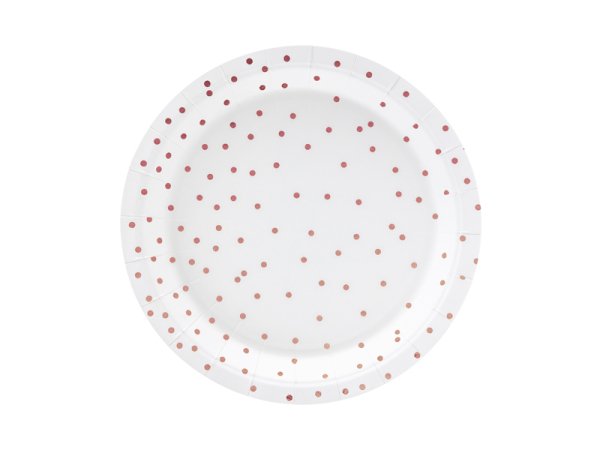Plates Polka Dots, white, 18cm (1 pkt / 6 pc.)