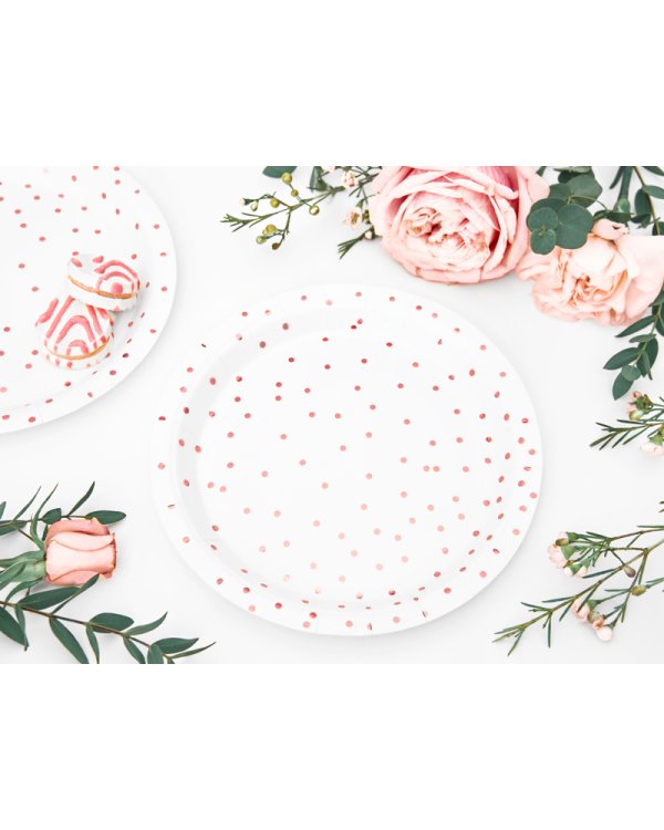 Plates Polka Dots, white, 18cm (1 pkt / 6 pc.)