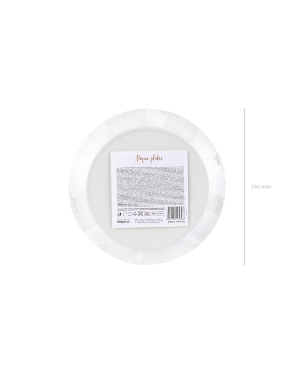 Plates Polka Dots, white, 18cm (1 pkt / 6 pc.)
