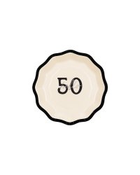 Paper plates ''Hello 50'', mix, 18 cm (1 pkt / 6 pc.)