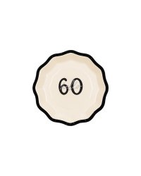Paper plates ''Hello 60'', mix, 18 cm (1 pkt / 6 pc.)
