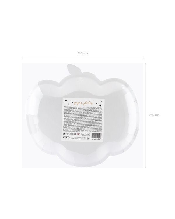 Plates Pumpkin, pink, 25x22cm (1 pkt / 6 pc.)