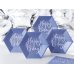 Plates Happy B'day!, navy blue, 20cm (1 pkt / 6 pc.)
