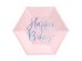 Plates Happy B'day!, light powder pink, 20cm (1 pkt / 6 pc.)