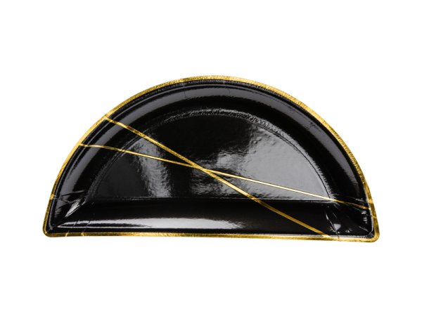 Plates, black, 21.5x10.5cm (1 pkt / 6 pc.)