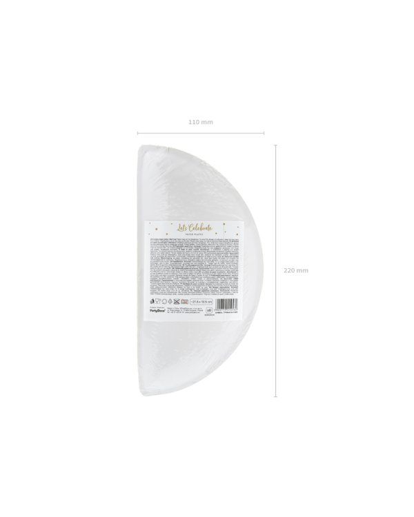 Plates, black, 21.5x10.5cm (1 pkt / 6 pc.)