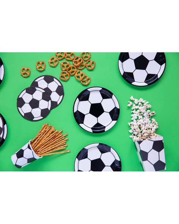 Plates Football, mix, 18cm (1 pkt / 6 pc.)
