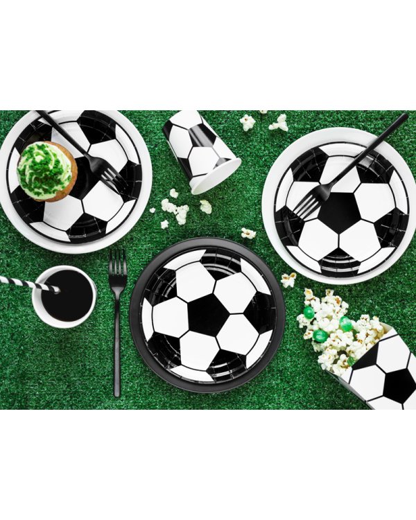 Plates Football, mix, 18cm (1 pkt / 6 pc.)