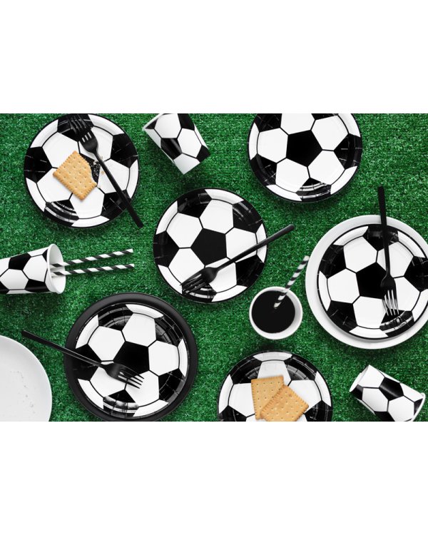 Plates Football, mix, 18cm (1 pkt / 6 pc.)