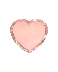 Plates Heart, rose gold, 21x19cm (1 pkt / 6 pc.)