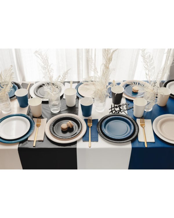 Paper Plates, black, 18 cm (1 pkt / 6 pc.)