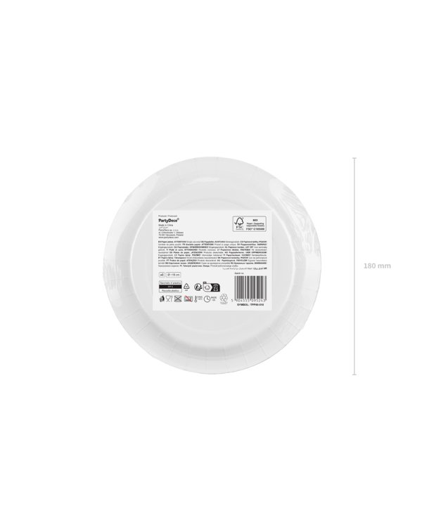Paper Plates, black, 18 cm (1 pkt / 6 pc.)