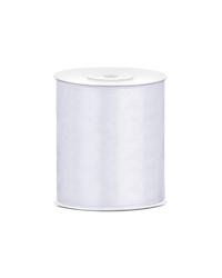 Satin Ribbon, white, 100mm/25m (1 pc. / 25 lm)