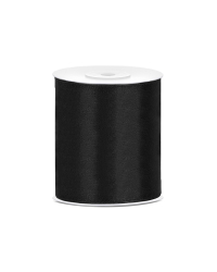 Satin Ribbon, black, 100mm/25m (1 pc. / 25 lm)