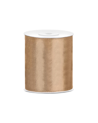Satin Ribbon, light gold, 100mm/25m