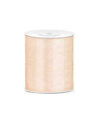 Satin Ribbon, cream, 100mm/25m