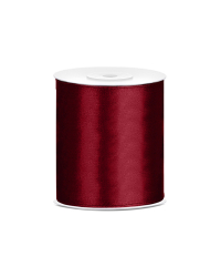 Satin Ribbon, deep red, 100mm/25m