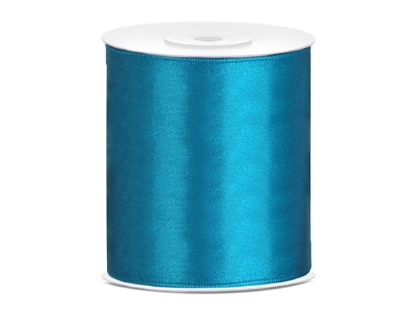 Satin Ribbon, turquoise, 100mm/25m