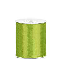 Satin Ribbon, green apple, 100mm/25m