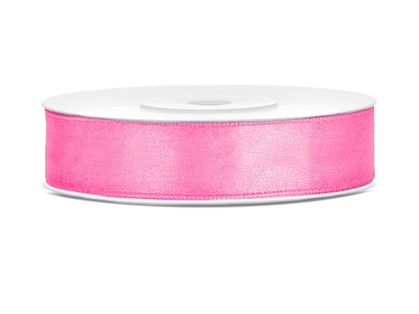 Satin Ribbon, pink, 12mm/25m (1 pc. / 25 lm)