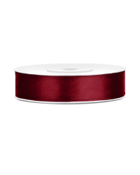 Satin Ribbon, deep red, 12mm/25m (1 pc. / 25 lm)