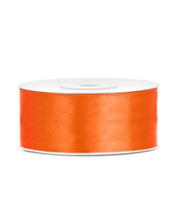 Satin Ribbon, orange, 25mm/25m (1 pc. / 25 lm)
