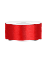 Satin Ribbon, red, 25mm/25m (1 pc. / 25 lm)