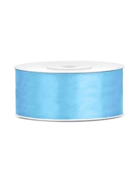 Satin Ribbon, sky-blue, 25mm/25m (1 pc. / 25 lm)