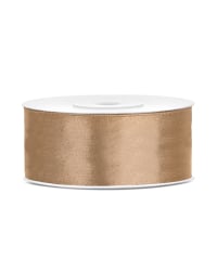 Satin Ribbon, light gold, 25mm/25m (1 pc. / 25 lm)