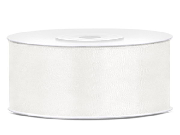 Satin Ribbon, light cream, 25mm/25m (1 pc. / 25 lm)