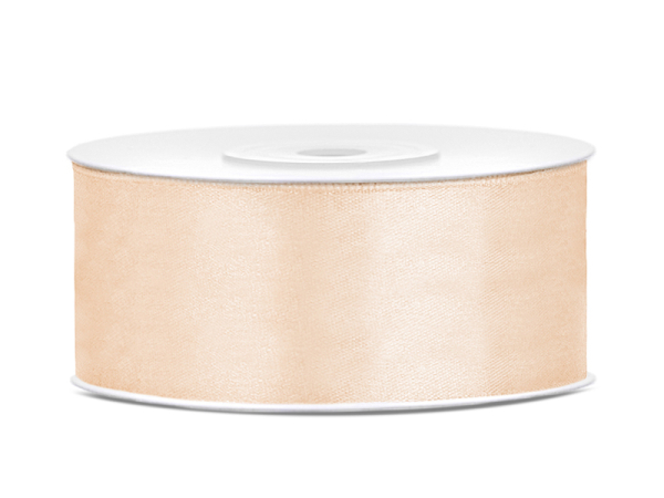 Satin Ribbon, cream, 25mm/25m (1 pc. / 25 lm)