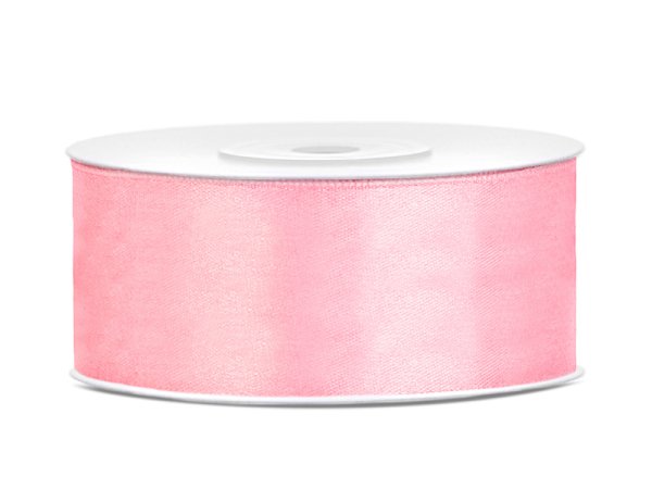 Satin Ribbon, light pink, 25mm/25m (1 pc. / 25 lm)