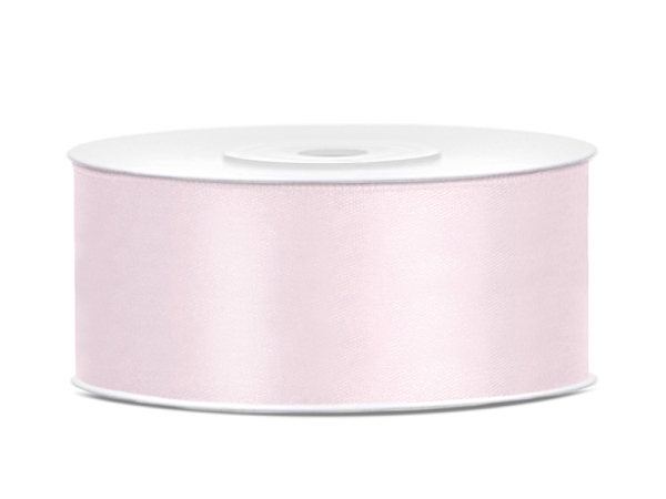 Satin Ribbon, light powder pink, 25mm/25m (1 pc. / 25 lm)