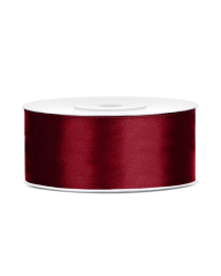Satin Ribbon, deep red, 25mm/25m (1 pc. / 25 lm)