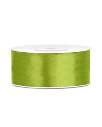 Satin Ribbon, green apple, 25mm/25m (1 pc. / 25 lm)