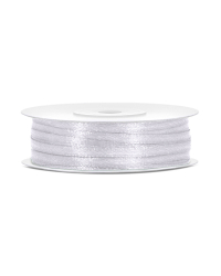 Satin Ribbon, white, 3mm/50m (1 pc. / 50 lm)