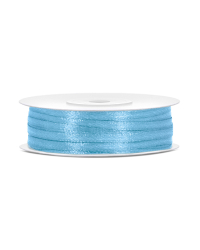 Satin Ribbon, sky-blue, 3mm/50m