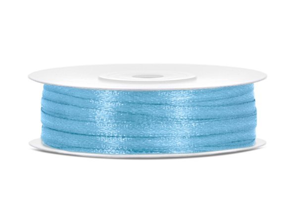 Satin Ribbon, sky-blue, 3mm/50m