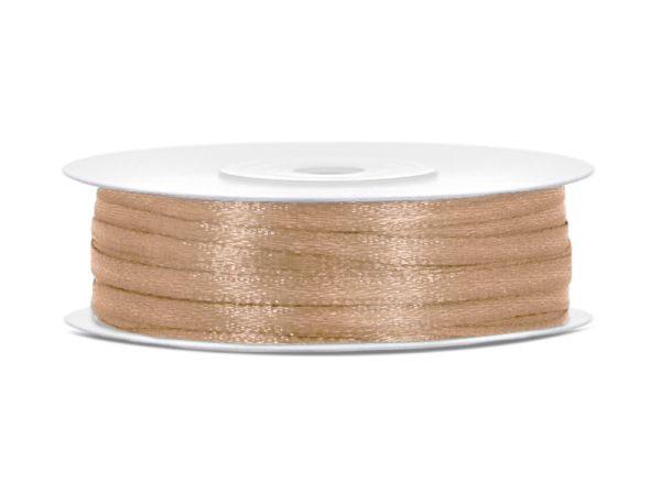 Satin Ribbon, light gold, 3mm/50m