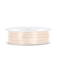 Satin Ribbon, light cream, 3mm/50m