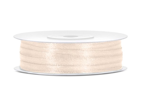 Satin Ribbon, light cream, 3mm/50m