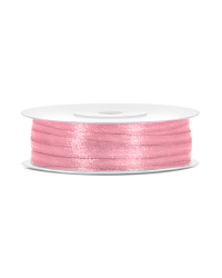 Satin Ribbon, light pink, 3mm/50m